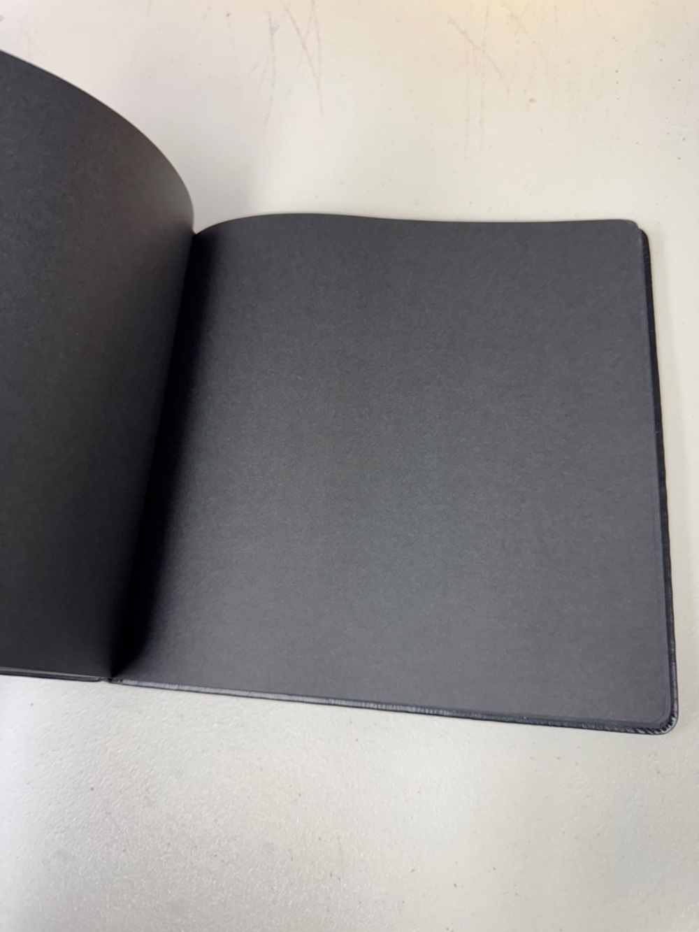 Embossed Black Notebook with Script Cover durable with black pages new multi use - Picture 2 of 4